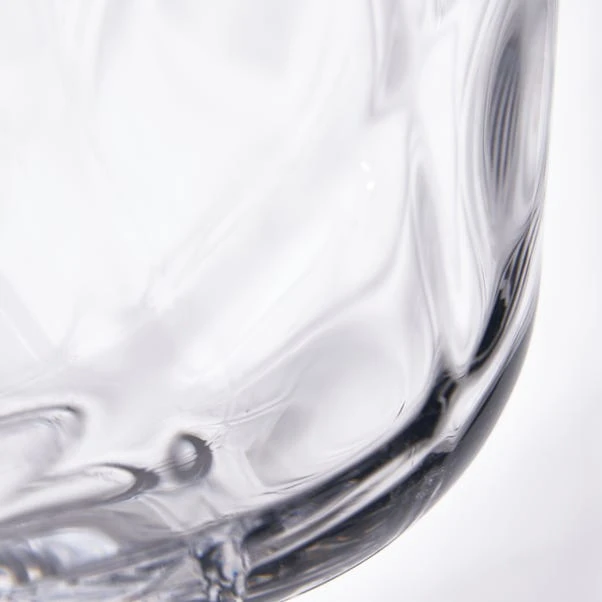 Clear Glass Diamond Optic Vase - Image 4