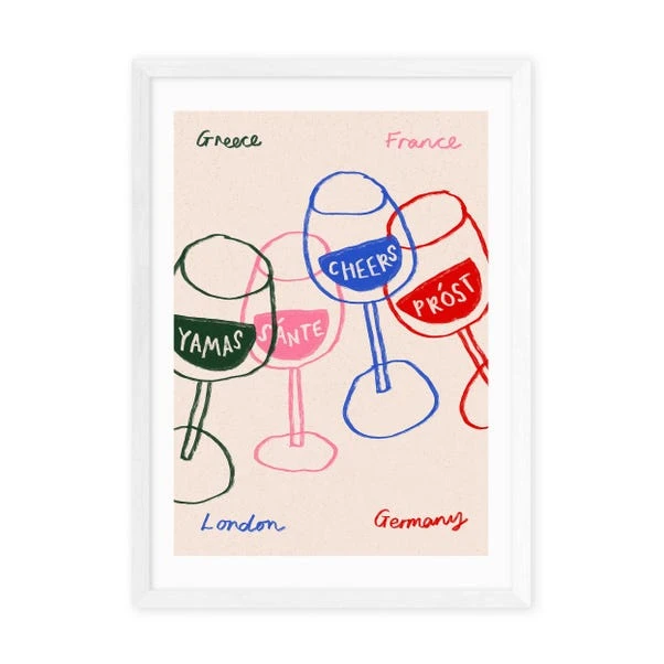 East End Prints Cheers Glasses Print - Image 20