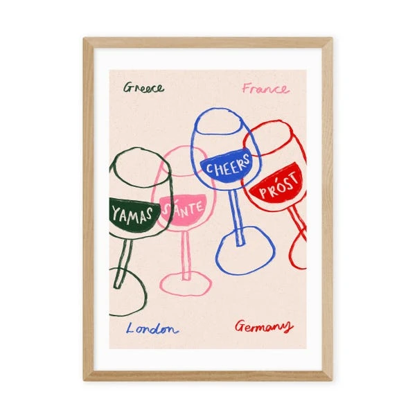 East End Prints Cheers Glasses Print - Image 18