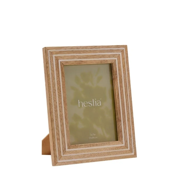 Hestia Wooden Striped Photo Frame - Image 5
