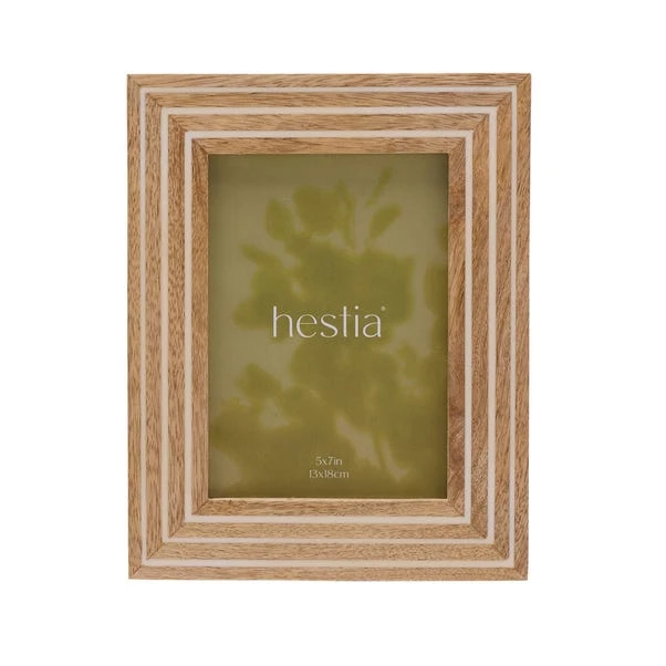 Hestia Wooden Striped Photo Frame - Image 7
