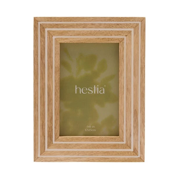 Hestia Wooden Striped Photo Frame - Image 3