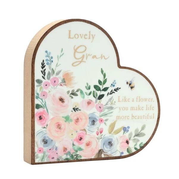 The Cottage Garden Gran Heart Plaque - Image 2