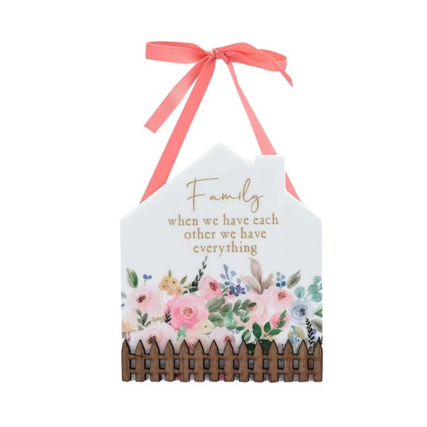 The Cottage Garden Family Fence Hanging Plaque