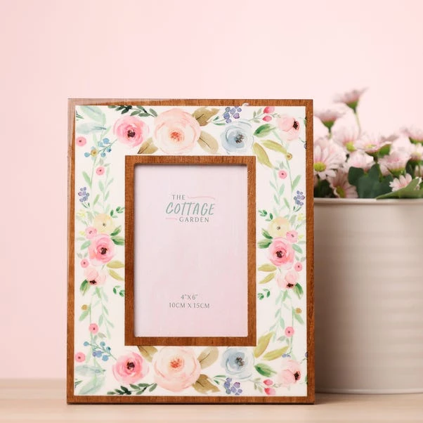 The Cottage Garden Layered Floral Portrait Photo Frame