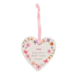 Nan Ceramic Heart Hanging Plaque