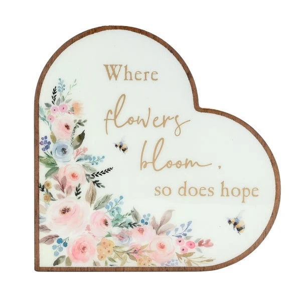 The Cottage Garden Hope Heart Plaque