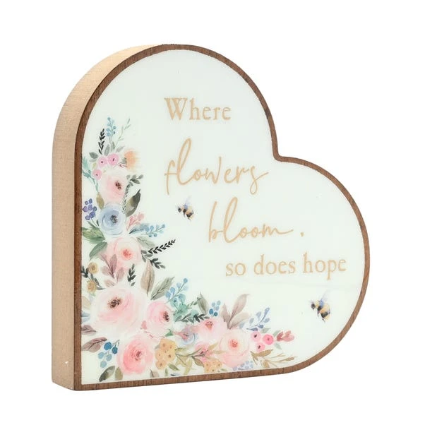The Cottage Garden Hope Heart Plaque - Image 2