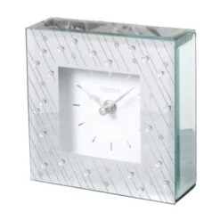Hestia Mirrored Raindrop Mantel Clock